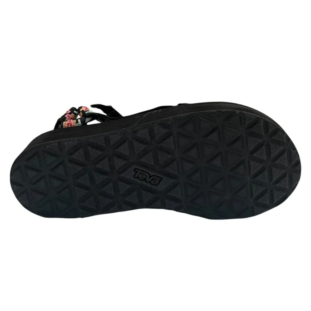 Teva Midform Universal Womens Sport Platform Sandals Size 7‎ Black Floral Multi